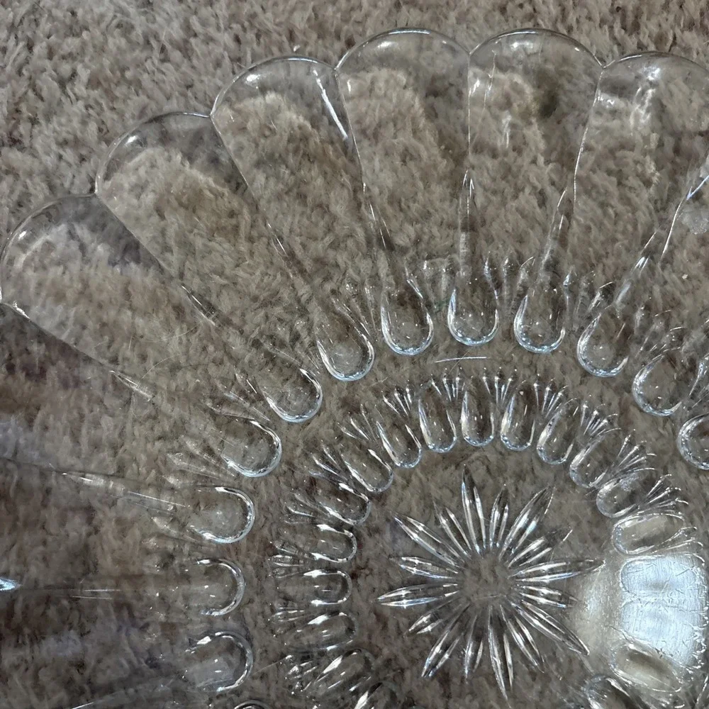 Vintage Mid Century Bubble Flower Sunflower Patterned Cake Plate